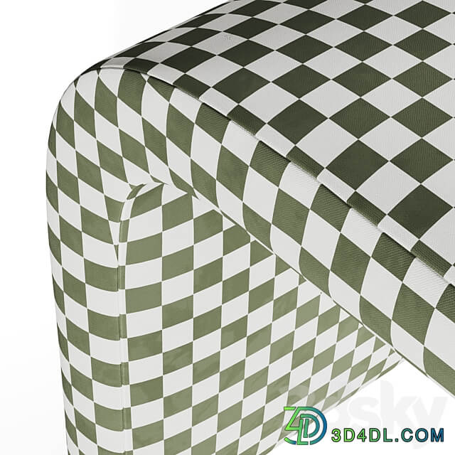 Sienna pouffe and bench by Urban outfitters 3D Models