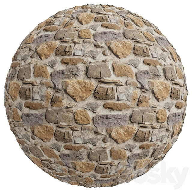 FB375 stone Facade coverings MISTO BELMONTE ALPINO 2MAT PBR Seamless 3D Models