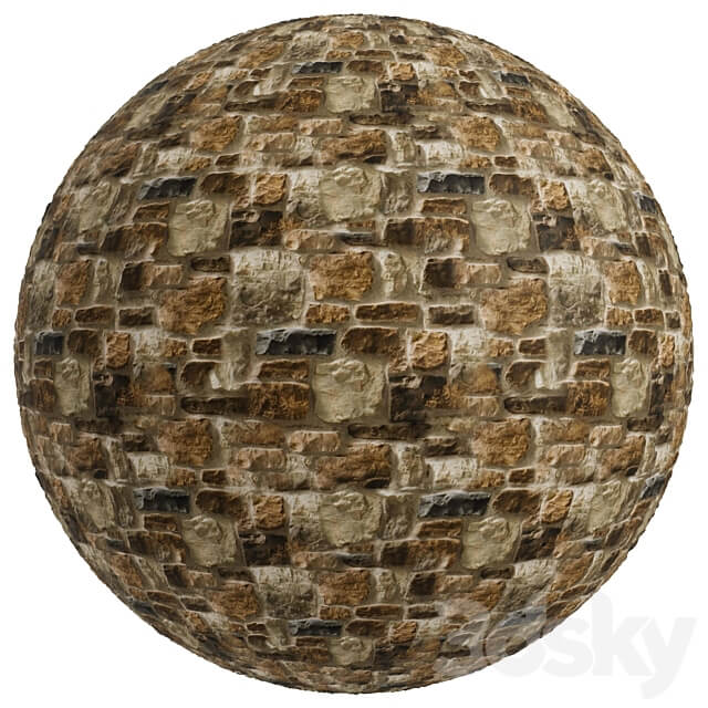 FB375 stone Facade coverings MISTO BELMONTE ALPINO 2MAT PBR Seamless 3D Models