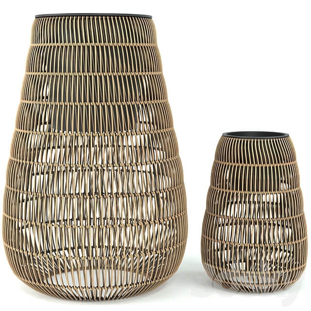 wicker basket for flowers 3D Models