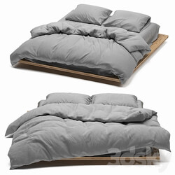 minimalist bed linen 2 Bed 3D Models 