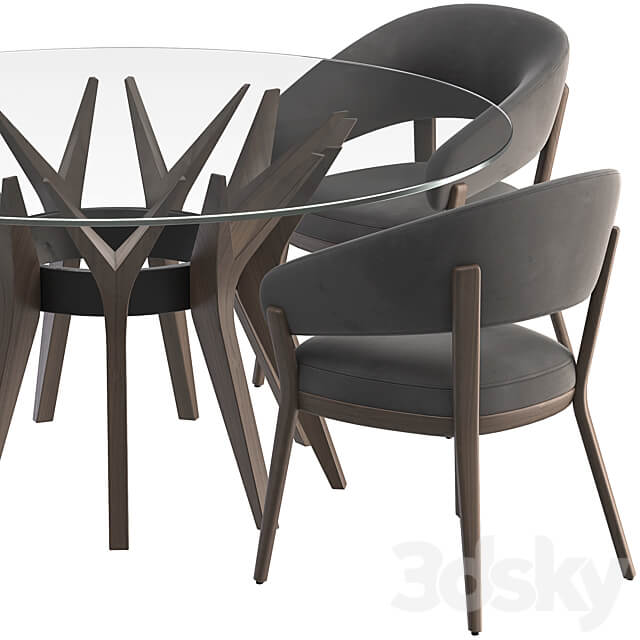 Table Aster and chair Ray set Table Chair 3D Models
