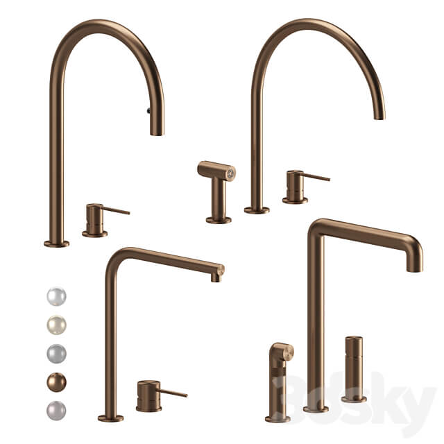 Kitchen faucets CEA set 04 Faucet 3D Models