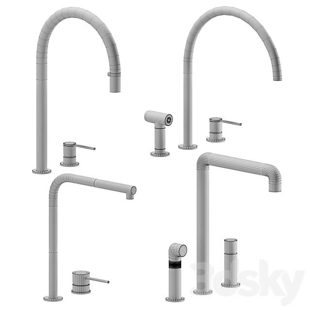 Kitchen faucets CEA set 04 Faucet 3D Models