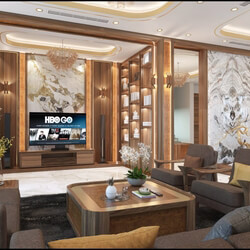  Living Room- Kitchen Interior Model By Thanh 