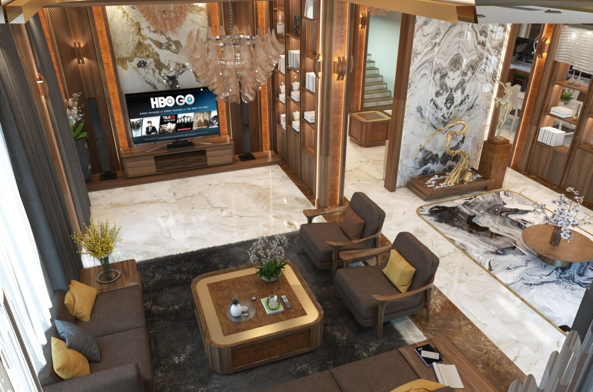  Living Room- Kitchen Interior Model By Thanh