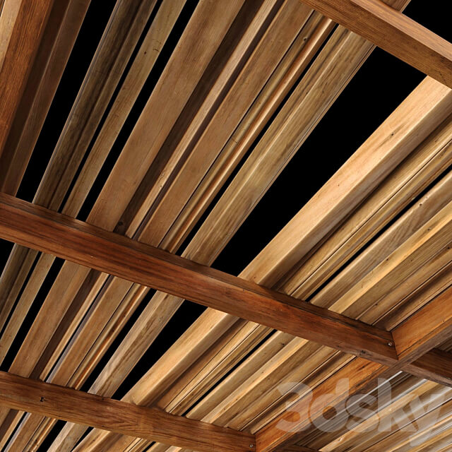 Ceiling wood rod n1 3D Models