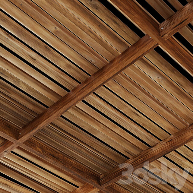 Ceiling wood rod n1 3D Models