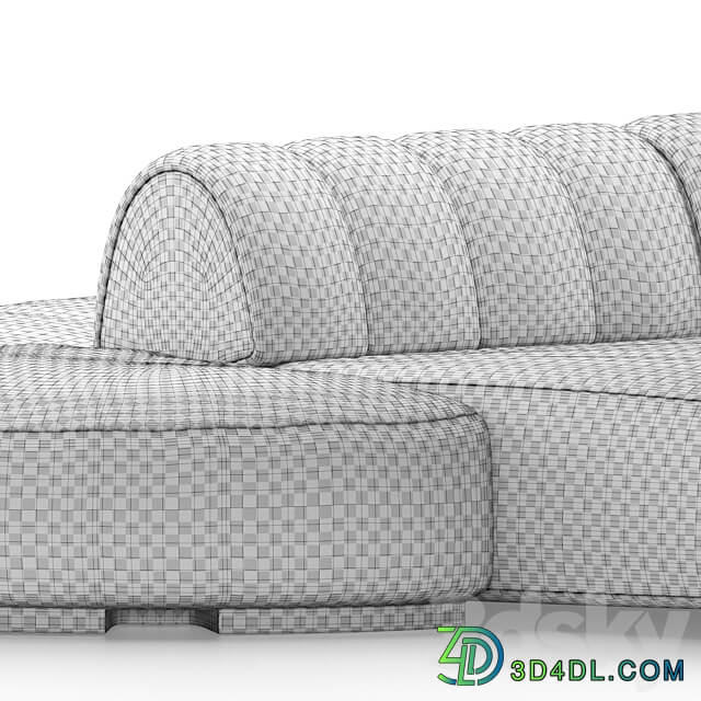 Cassia modular sofa Caffelatte 3D Models