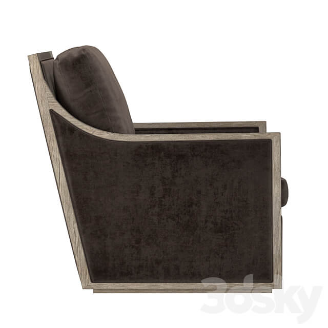 FRENCH CONTEMPORARY SLOPE ARM SWIVEL CHAIR 3D Models