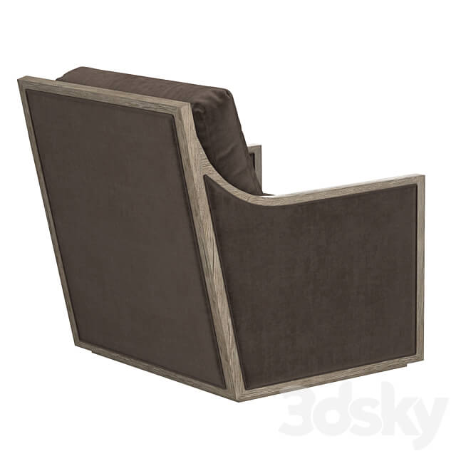 FRENCH CONTEMPORARY SLOPE ARM SWIVEL CHAIR 3D Models
