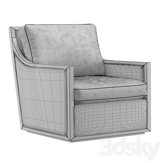 FRENCH CONTEMPORARY SLOPE ARM SWIVEL CHAIR 3D Models