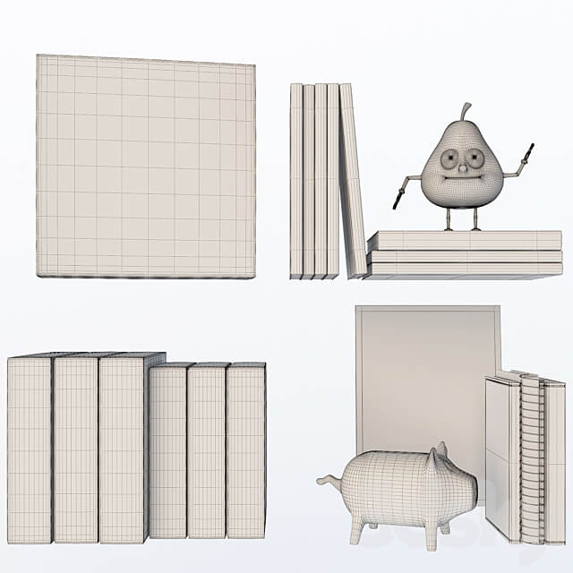 Decor set with board games Miscellaneous 3D Models
