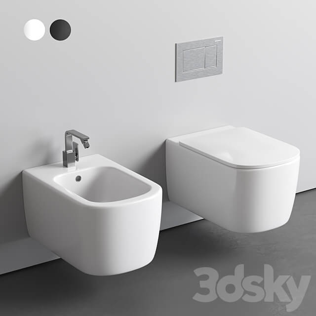 Nic Semplice wall hung WC 3D Models