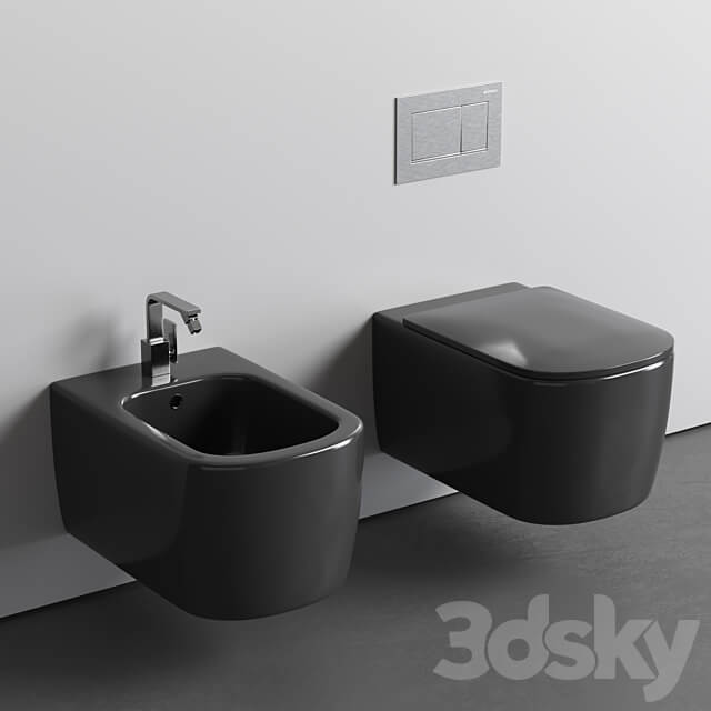 Nic Semplice wall hung WC 3D Models