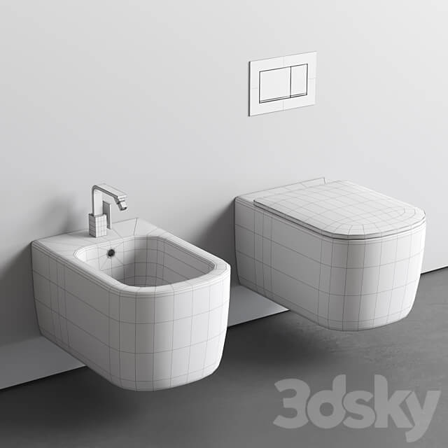 Nic Semplice wall hung WC 3D Models