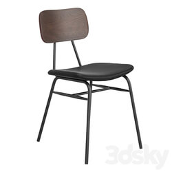 Aeon Black Faux Leather Dining 3D Models 