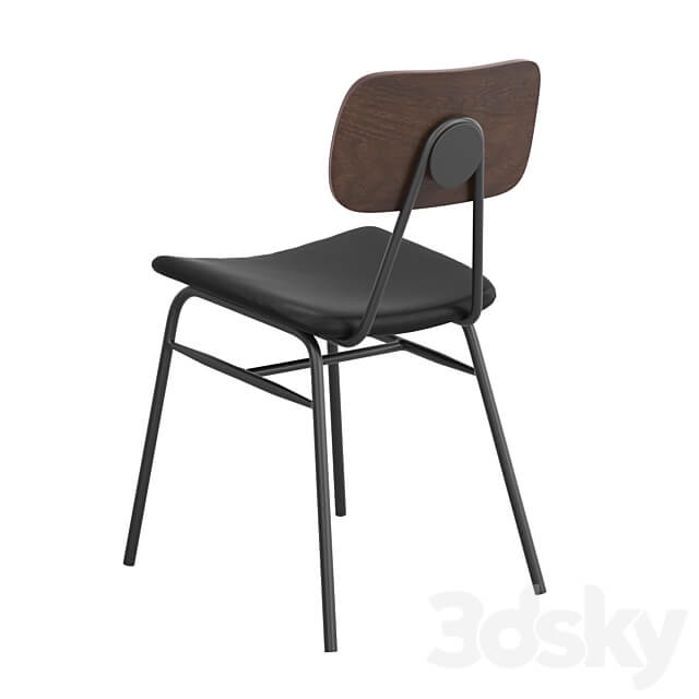 Aeon Black Faux Leather Dining 3D Models