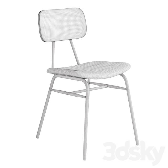 Aeon Black Faux Leather Dining 3D Models