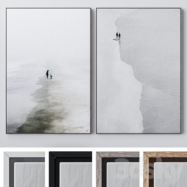 Set of large wall paintings 1956 3D Models