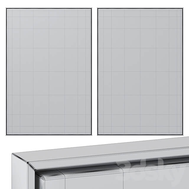 Set of large wall paintings 1956 3D Models