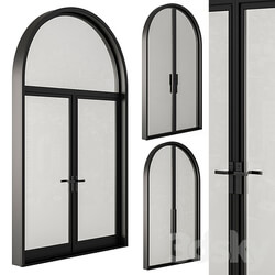 Metal Glass Arched Door Door Model 43 3D Models 