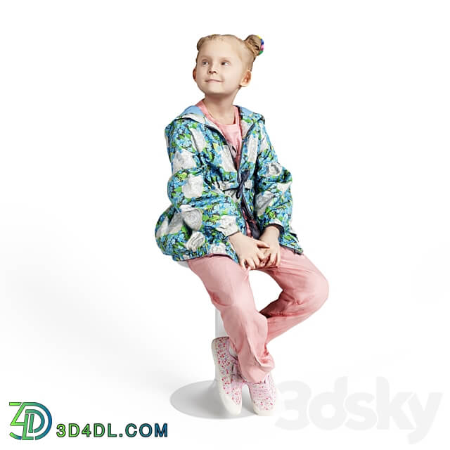 Child sitting KS00030 3D Models
