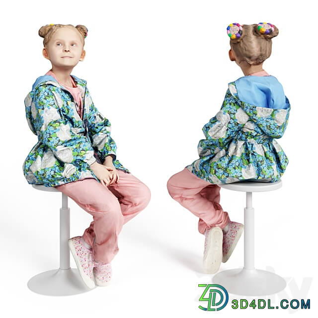 Child sitting KS00030 3D Models