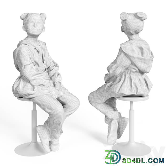Child sitting KS00030 3D Models