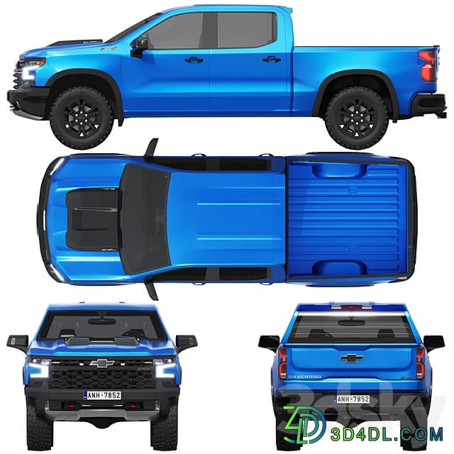 Chevrolet Silverado ZR2 2022 3D Models