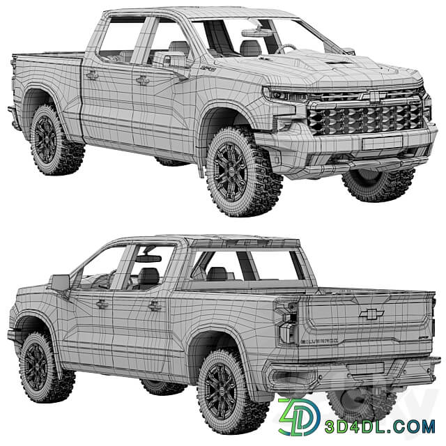 Chevrolet Silverado ZR2 2022 3D Models