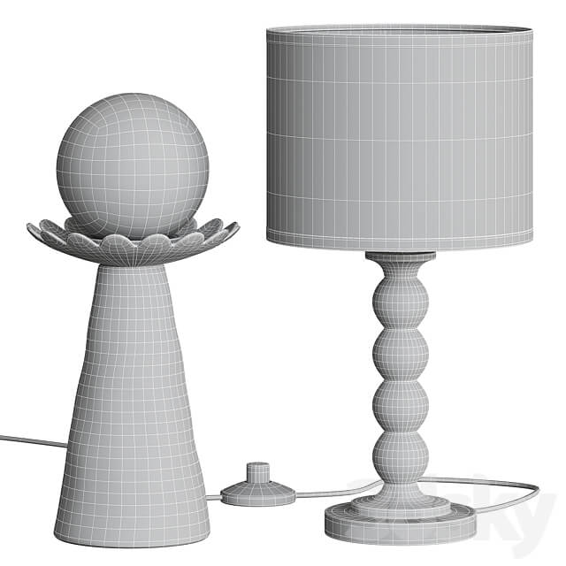 Naturalist Sarah West Elm Table Lamp 3D Models