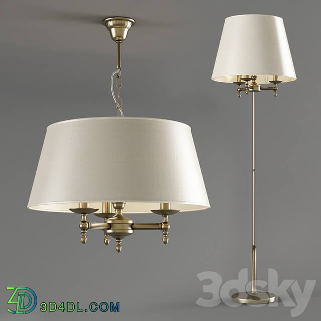 Alfa Roksana Pendant and Floor Lamp Set Pendant light 3D Models