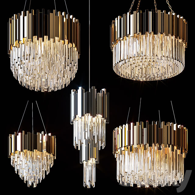Hanging chandeliers BARCLAY Pendant light 3D Models