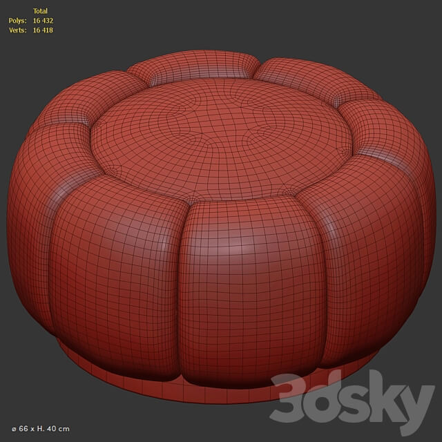 Ottoman Ottoman Inger by Eichholtz 3D Models