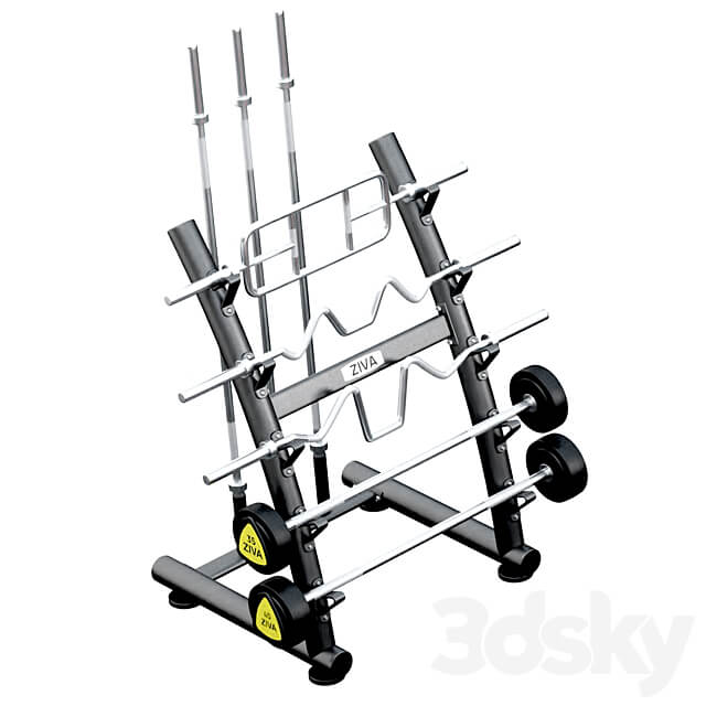 Dumbbell barbell set ZIVA 3D Models