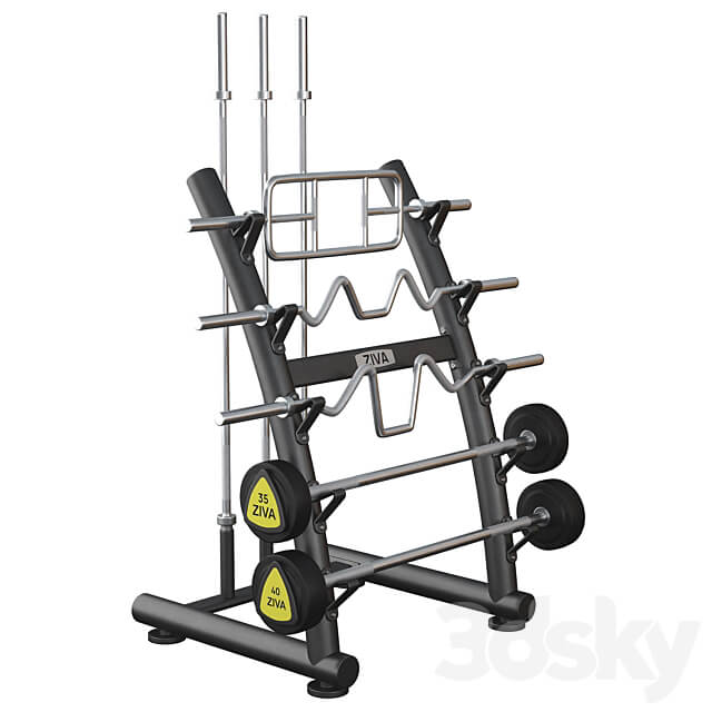 Dumbbell barbell set ZIVA 3D Models