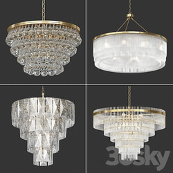 Four exclusive Eichholtz chandeliers Pendant light 3D Models 