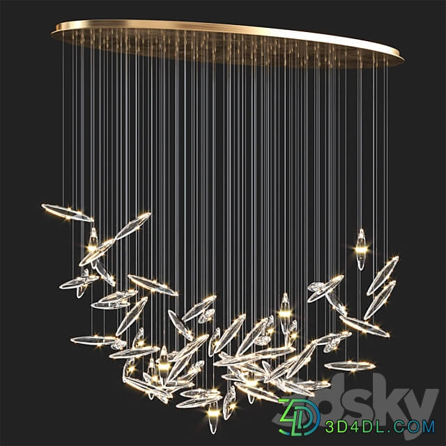 Ocher Droplight Chandelrers Pendant light 3D Models