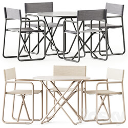 Trip Folding Table and Chair by Diabla Garden Set Table Chair 3D Models 
