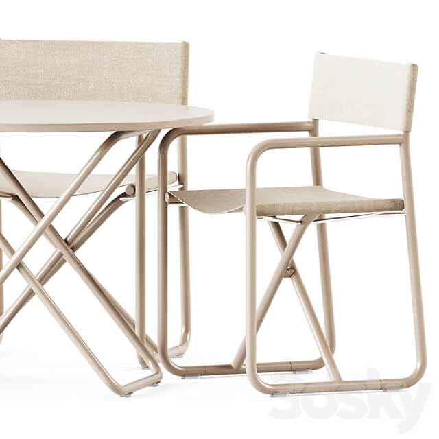 Trip Folding Table and Chair by Diabla Garden Set Table Chair 3D Models
