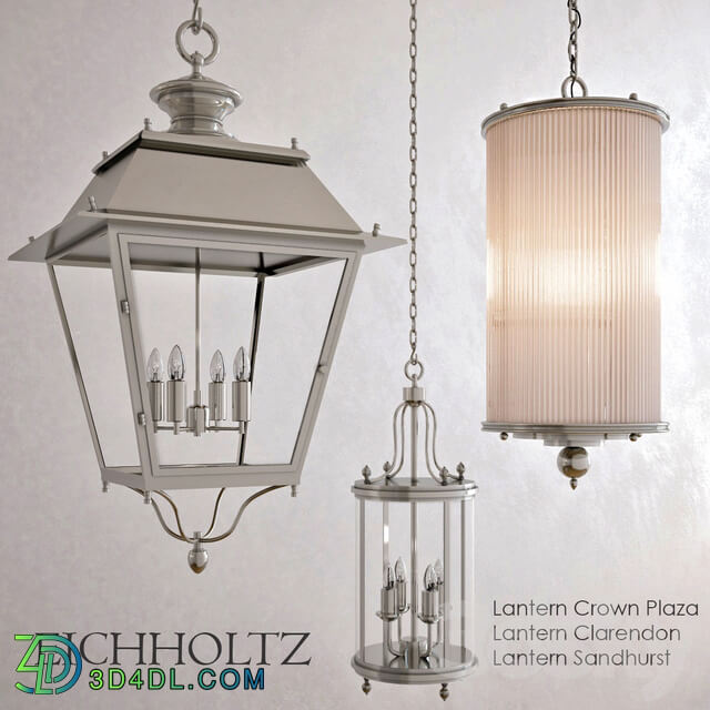 Eichholtz Lantern Crown Plaza Clarendon Sandhurst Pendant light 3D Models