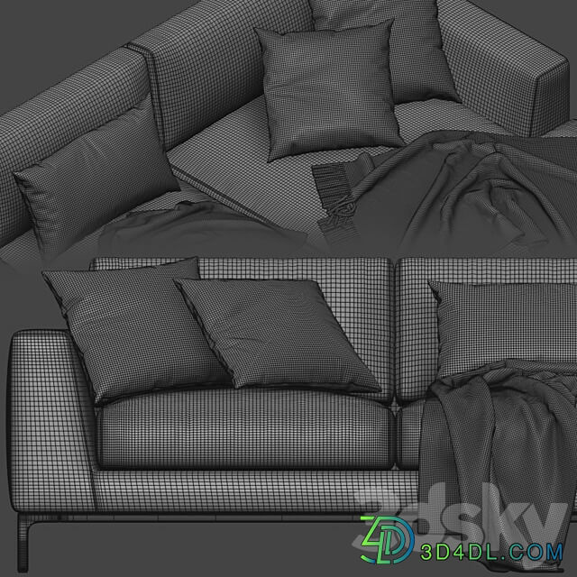 Ditre Italia Artis Chaise Longue Sofa 02 3D Models