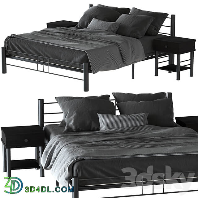 Chris metal bed Bed 3D Models