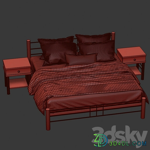 Chris metal bed Bed 3D Models