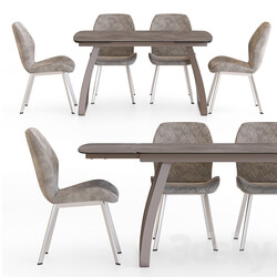 Table AERO SUOMI Chair AERO B223 Table Chair 3D Models 