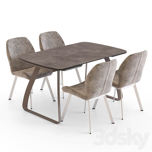 Table AERO SUOMI Chair AERO B223 Table Chair 3D Models