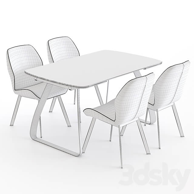 Table AERO SUOMI Chair AERO B223 Table Chair 3D Models