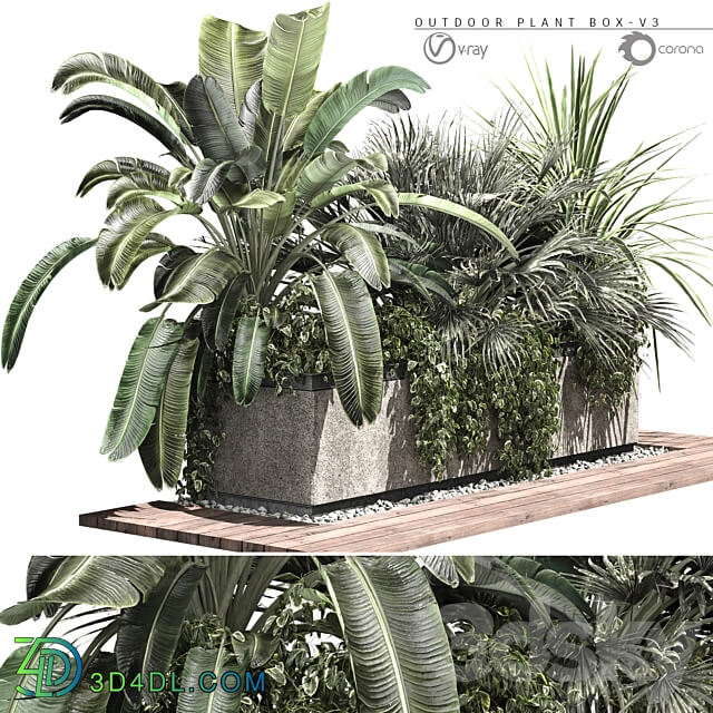 OUTDOOR PLANT BOX V3 3D Models
