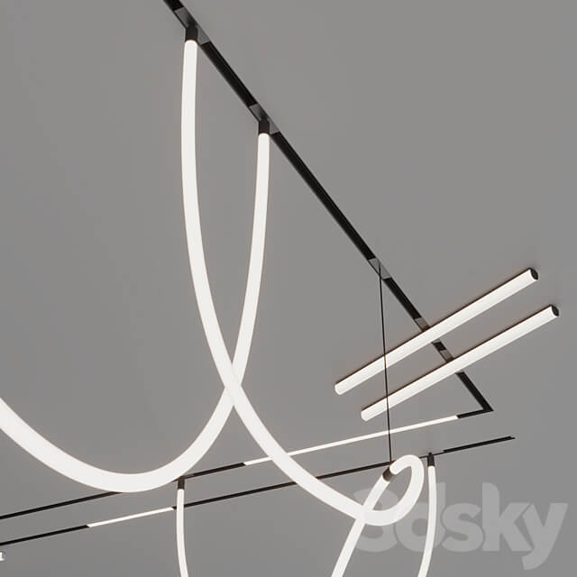 Track system Centersvet FREELIGHT TUBE LINE 3D Models